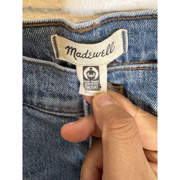 Madewell The Perfect Vintage Jeans Size 30 High Rise Medium Wash Raw Hem - Picture 8 of 14